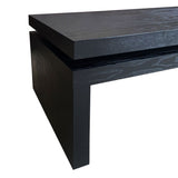 ZUN Modern Coffee Table, Black Wooden Coffee Table, Rectangle Cocktail Tea Table for Living Room, 47.6" W2729P198990