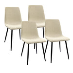 ZUN Dining Chairs Set of 4,Modern Kitchen Dining Room Chairs,Upholstered Dining Accent Chairs in linen 07819100