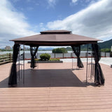 13x10 Outdoor Patio Gazebo Canopy Tent With Ventilated Double Roof And Mosquito net 16105337