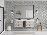 60 x 48 Inch LED Bathroom Mirror with Aluminum Frame, Wall Mounted Vanity Mirror, Anti-Fog, Memory, W2287P279100