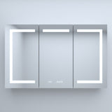 48 in. W x 30 in. H Rectangular Silver Aluminum Recessed/Surface Mount Medicine Cabinet with Mirror W2122P329704