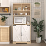 ZUN Pantry Cabinet with 2 Doors, 3-Tier Modern Kitchen Cabinet with Shelves, Freestanding Larder W409P225879