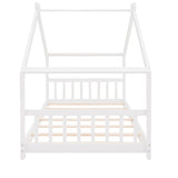 Twin Size House Bed Wood Bed, White N708P182785K