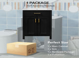 24"Bathroom Vanity Combo with Ceramic sink, Luxurious Space-Saving Vanity - W24"*D18"*H34"inch, 2 N729P183716B