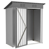 ZUN 5 ft. W x 3 ft. D Garden Tool Storage Shed Outdoor Metal Shed 05385413