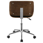 ZUN Black and Walnut Swivel Office Chair B062P153788