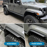 Front & Rear Fenders Compatible with 2020-2024 Jeep Wrangler Gladiator JT Mojave & Rubicon, Off-Road W2801P235749