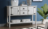 48'' Solid Wood Sideboard Console Table with 2 Drawers and Cabinets and Bottom Shelf, Retro Style W120270249