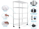 5 Tier Shelf Wire Shelving Unit, NSF Heavy Duty Wire Shelf Metal Large Storage Shelves Height 31867448