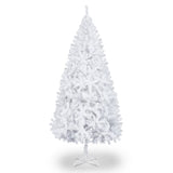 6 FT Artificial Christmas Tree with 800 Branch Tips and Sturdy Metal Stand, White 42026375