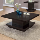 ZUN Cappuccino Square Coffee Table B062P145456