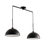 ZUN Industrial Modern Black Double Pendant Light – Adjustable Ceiling Hanging Lamp with Matte Finish for W1340P251921