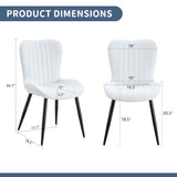 The White Minimalist Ergonomic Dining Chair Comes In A Pack of 4, With A Comfortable Design Of W1151P277171