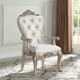 Cream and Golden Ivory Tufted Arm Chairs B062P182714