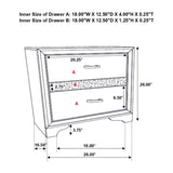 2 Drawers Nighstand with 1 Jewelry Tray, White B016P254598