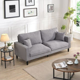 74" High Resilience three seater Sofa, Wooden Frame 3 Seat Sofa, Comfy , Modern Upholstered Sofa, W311P221220
