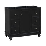 ZUN [Cabinet Only] 36" Black Bathroom vanity N729P179571B