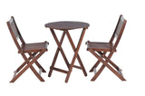 ZUN 3-Piece Acacia Wood Bistro Set, Wooden Folding Patio Furniture for Garden Backyard Balcony Porch w/ 04266338