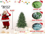 6ft Artificial Christmas Tree, 1168 Branch Tips, Full Lush Hinged Pine with PEPVC Mixed Needles, 45141469