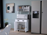 Emily White and Wengue 1-Drawer Kitchen Pantry B062P175052