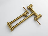 Wall mounted Filler Faucet, Modern Brass Filler Two-Attachment Wall Mount Folding Kitchen 70808368