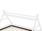 Twin House Platform Bed with Stairs, Solid Wood Twin Bed Frame, Low Profile and Childlike Fun W1580P354718