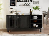 47.3" Sideboard Buffet Cabinet with Storage, Farmhouse Fluted Sideboard with 2 Doors & Solid Wood W1801P428581