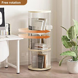 ZUN 360&deg; Rotating Bookshelf, Small Corner Bookcase with Small Footprint, 3 Tier Floor Standing 67954928