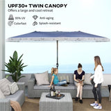 Outdoor Umbrella-Blue White 29565586