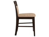 Beige and Cappuccino Upholstered Counter Height Stools B062P145642