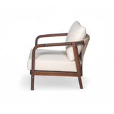 28" Outdoor Lounge Chair with Woven Backrest, Solid Wood Frame, Comfortable Cushions, and Curved N767P255015D