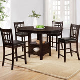 Black and Espresso Lattice Back Counter Height Stools B062P145649