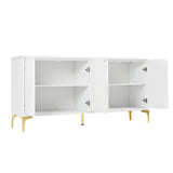 Multi-Functional Storage Cabinet,Four-Door Sideboard with unique texture,Adjustable Shelves, W2696P279989