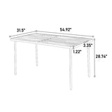 5-Piece Plastic chair and steel table Outdoor Dining Set, plastic Chairs and Table Set for Garden 90193128