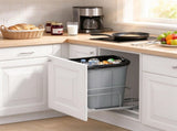 Pullout Trash Can for Kitchen Cabinets 35 QT, Under Mount Garbage Bin with Heavy Duty Metal Soft 04371561
