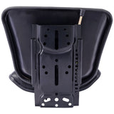 Tractor Seat w/ Backrest Black Slide Track Steel/PVC Compact Mower W46577688