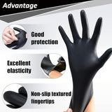 ZUN Comfy packaging [200 units] black nitrile disposable gloves. Super latex and powder free, chemical 12642936