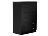 Black matte finish particleboard with melamine veneer, 66*40*131cm, 52 drawer cabinet, matte gold 25093354