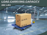 Foldable Platform Push Hand Truck Cart, 440 lbs. Weight Capacity, 2 Swivel Brake Wheels W2916P210397