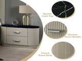 Travonte Gray Linen & Beige Nightstand B2756P504966