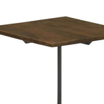 ZUN Dark Brown and Gunmetal Accent Table with Tripod Legs B062P153885