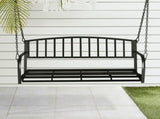 118*46*47cm Iron Art With Iron Chain Vertical Bar Backrest 200kg Iron Swing BlackSwing frames not 19772343