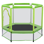 ZUN 55'' Toddlers Trampoline with Safety Enclosure Net and Balls, Indoor Outdoor Mini Trampoline for 57649214