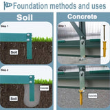 Polycarbonate Greenhouse,6'x 8' Heavy Duty Walk-in Plant Garden Greenhouse for Backyard/Outdoor 37603697
