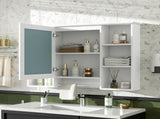 3-in-1 Bathroom Mirror Cabinet, 42 inch Wall Mounted Medicine Cabinet with Adjustable Shelf & Soft N710P358613K