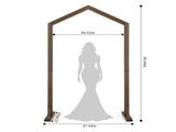 Wooden Wedding Arch 7ft Dark Brown, Pointed Top Gothic Style Ceremony Backdrop, Indoor & Outdoor 32521293