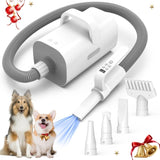 Pet Dog Dryer, 4-in-1 Dog Hair Dryer with Smart Heat-insulated Handle, 90m/s High-Velocity Dog Hair 39730321