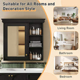 30'' x 28'' Bathroom Medicine Cabinet with Mirror, Wall Mounted Mirror Cabinet with Storage N710P209425B