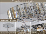 Modern Crystal Chandelier for Living-Room Round Cristal Lamp Luxury Home Decor Light Fixture W1340P189405