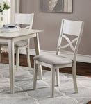 ZUN Antique White Finish 5pc Dining Set Rectangular Table and 4 Side Chairs Wooden Dining Kitchen B011P170679